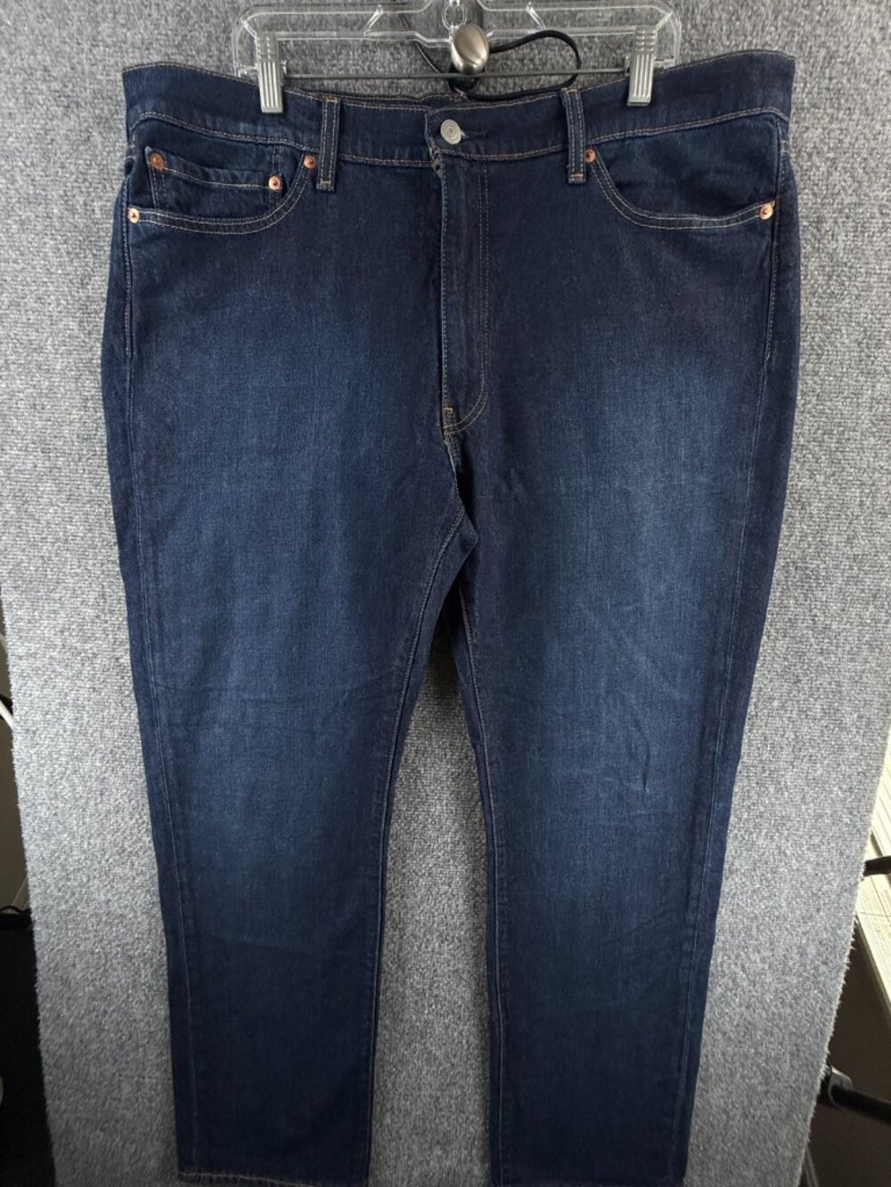 Levis Premium 514 Jeans 40x32 Straight Stretch Blue Denim Dark Wash ACTL 40X32